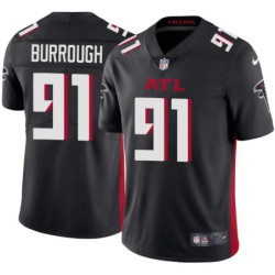 Falcons #91 John Burrough Football Jersey -Black