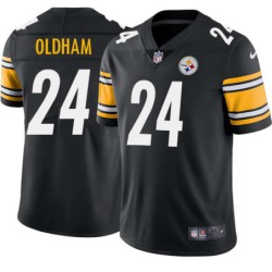 Chris Oldham #24 Steelers Tackle Twill Black Jersey