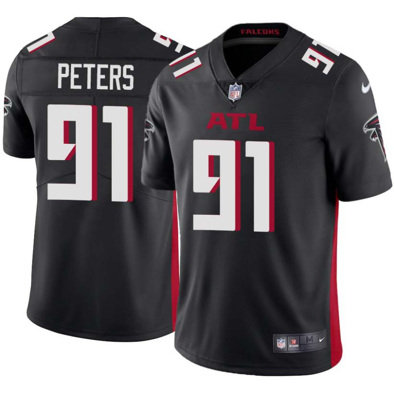 Falcons #91 Corey Peters Football Jersey -Black