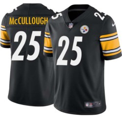 Hugh McCullough #25 Steelers Tackle Twill Black Jersey