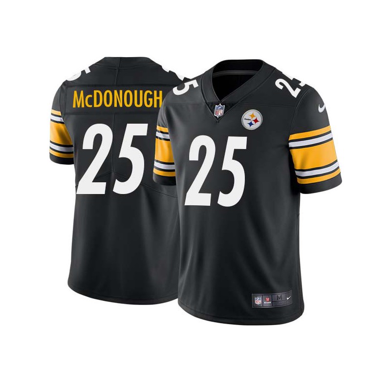 Coley McDonough #25 Steelers Tackle Twill Black Jersey