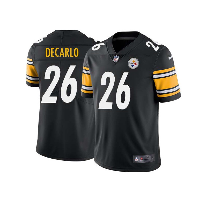 Art DeCarlo #26 Steelers Tackle Twill Black Jersey