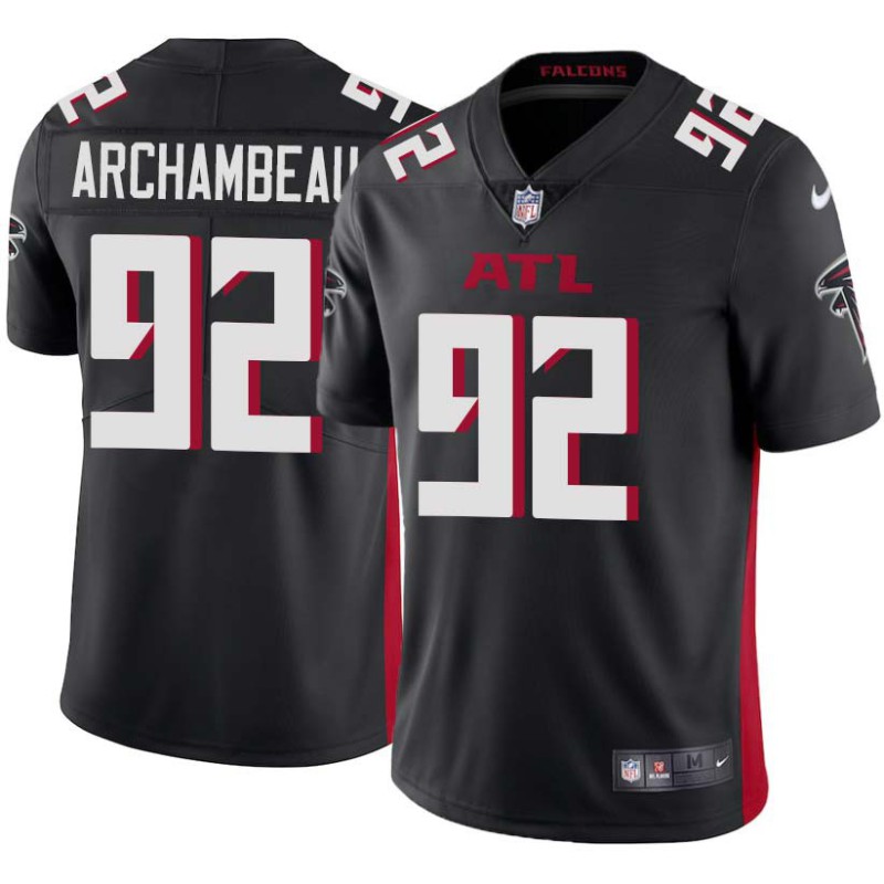 Falcons #92 Lester Archambeau Football Jersey -Black