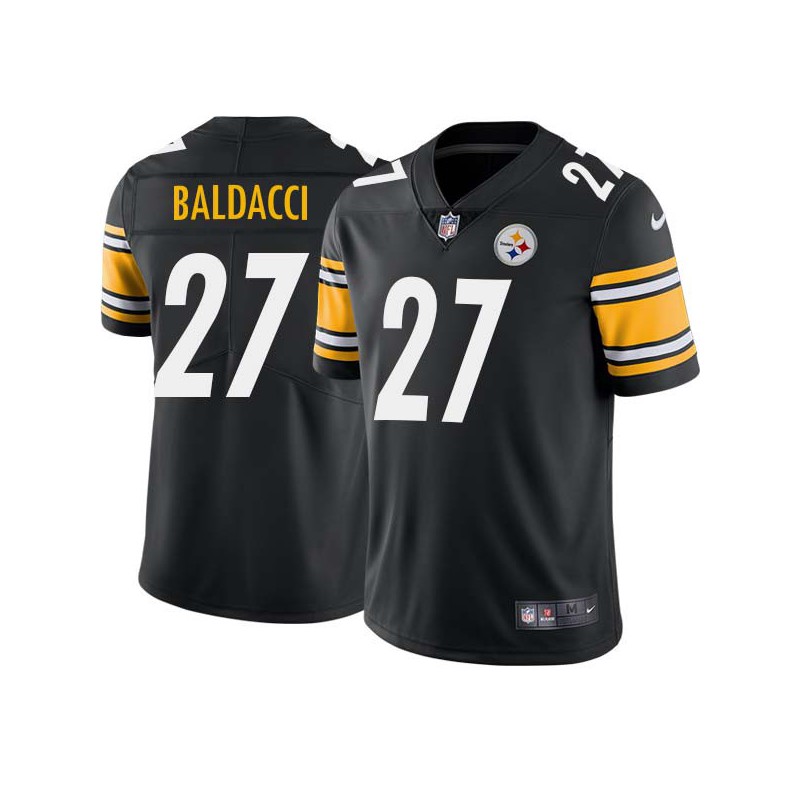 Lou Baldacci #27 Steelers Tackle Twill Black Jersey