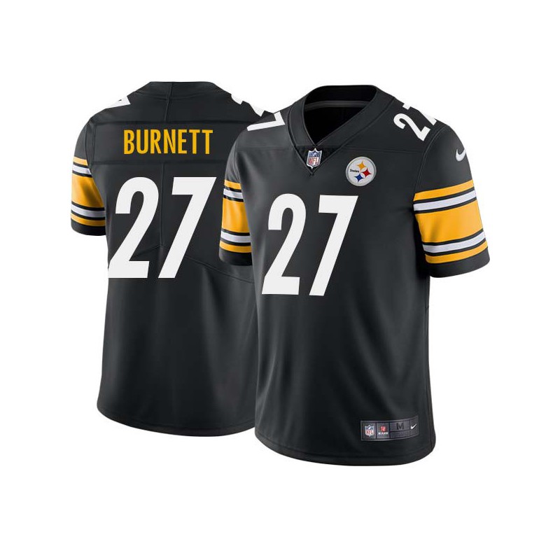 Joe Burnett #27 Steelers Tackle Twill Black Jersey