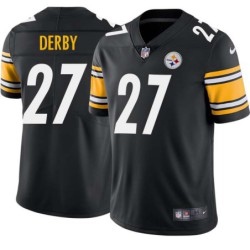 Dean Derby #27 Steelers Tackle Twill Black Jersey