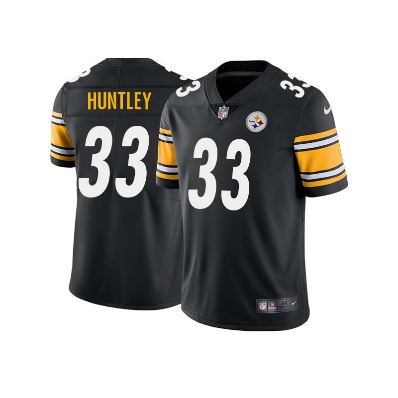 Richard Huntley #33 Steelers Tackle Twill Black Jersey