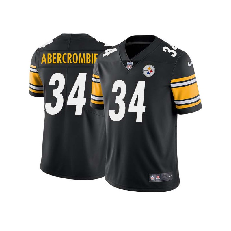 Walter Abercrombie #34 Steelers Tackle Twill Black Jersey