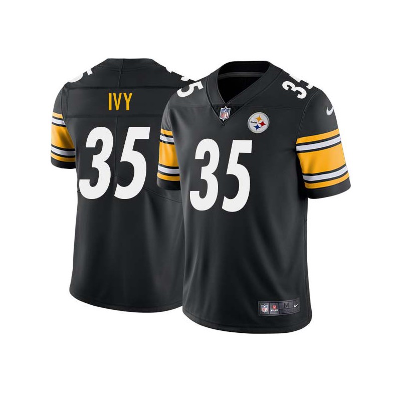 Corey Ivy #35 Steelers Tackle Twill Black Jersey