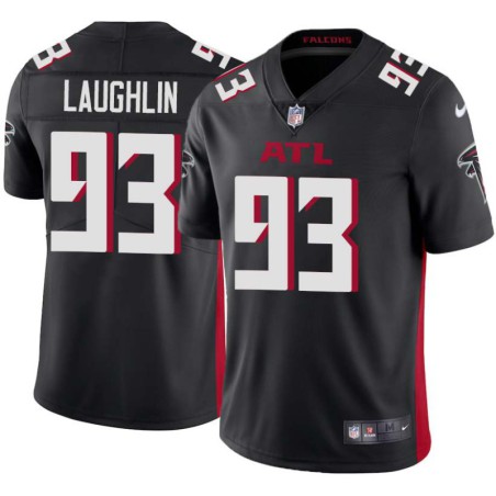 Falcons #93 Jim Laughlin Football Jersey -Black