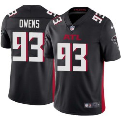 Falcons #93 Dan Owens Football Jersey -Black