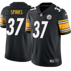 Jack Spinks #37 Steelers Tackle Twill Black Jersey