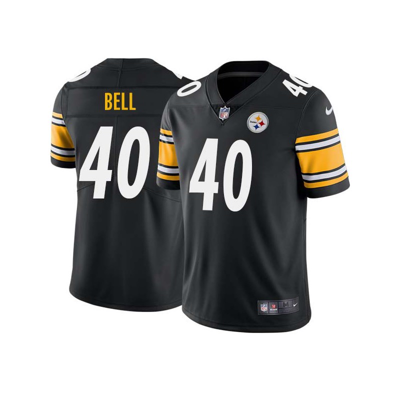 Myron Bell #40 Steelers Tackle Twill Black Jersey