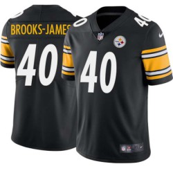 Tony Brooks-James #40 Steelers Tackle Twill Black Jersey