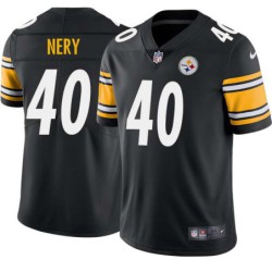 Carl Nery #40 Steelers Tackle Twill Black Jersey