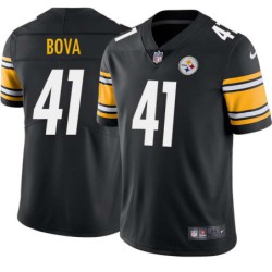 Tony Bova #41 Steelers Tackle Twill Black Jersey