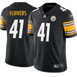 Lee Flowers #41 Steelers Tackle Twill Black Jersey