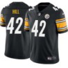 Jim Hill #42 Steelers Tackle Twill Black Jersey