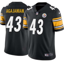 Ben Agajanian #43 Steelers Tackle Twill Black Jersey