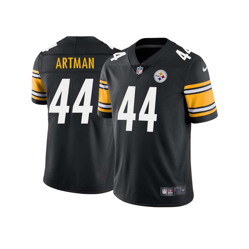 Corrie Artman #44 Steelers Tackle Twill Black Jersey