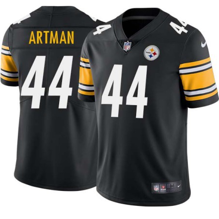 Corrie Artman #44 Steelers Tackle Twill Black Jersey