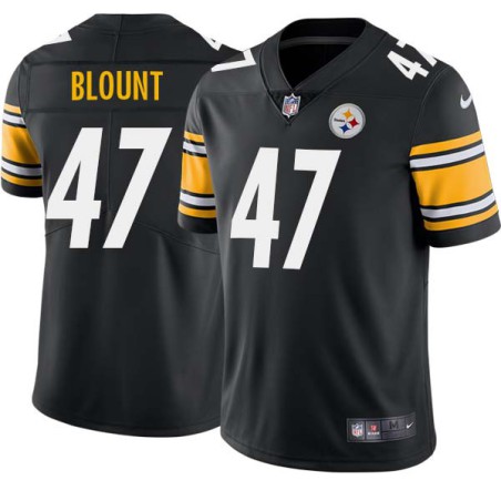 Mel Blount #47 Steelers Tackle Twill Black Jersey