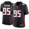 Falcons #95 Ta'Quon Graham Football Jersey -Black