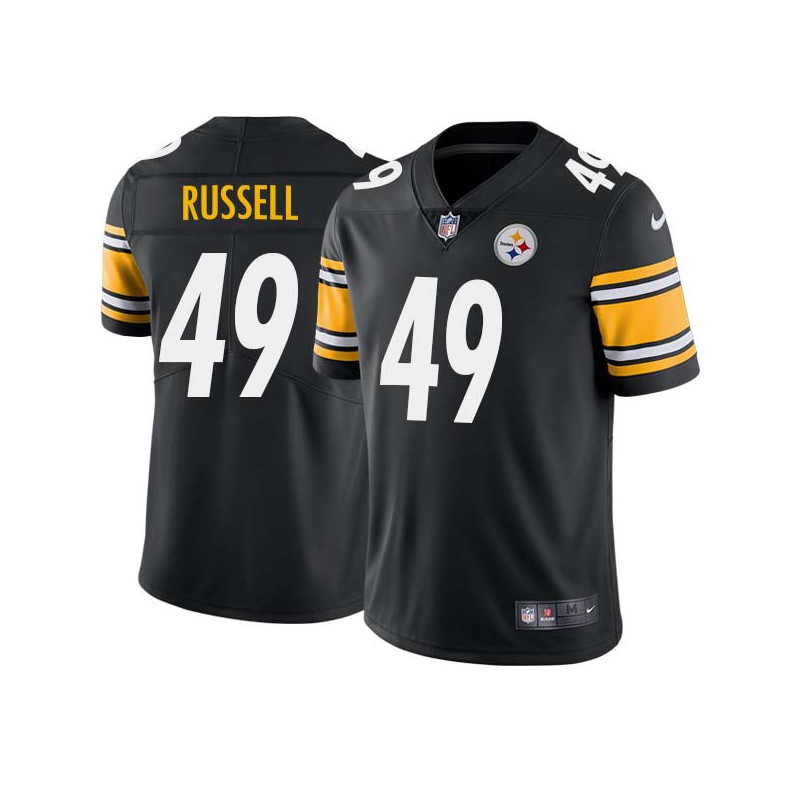 Chapelle Russell #49 Steelers Tackle Twill Black Jersey