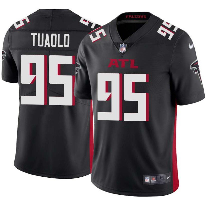 Falcons #95 Esera Tuaolo Football Jersey -Black