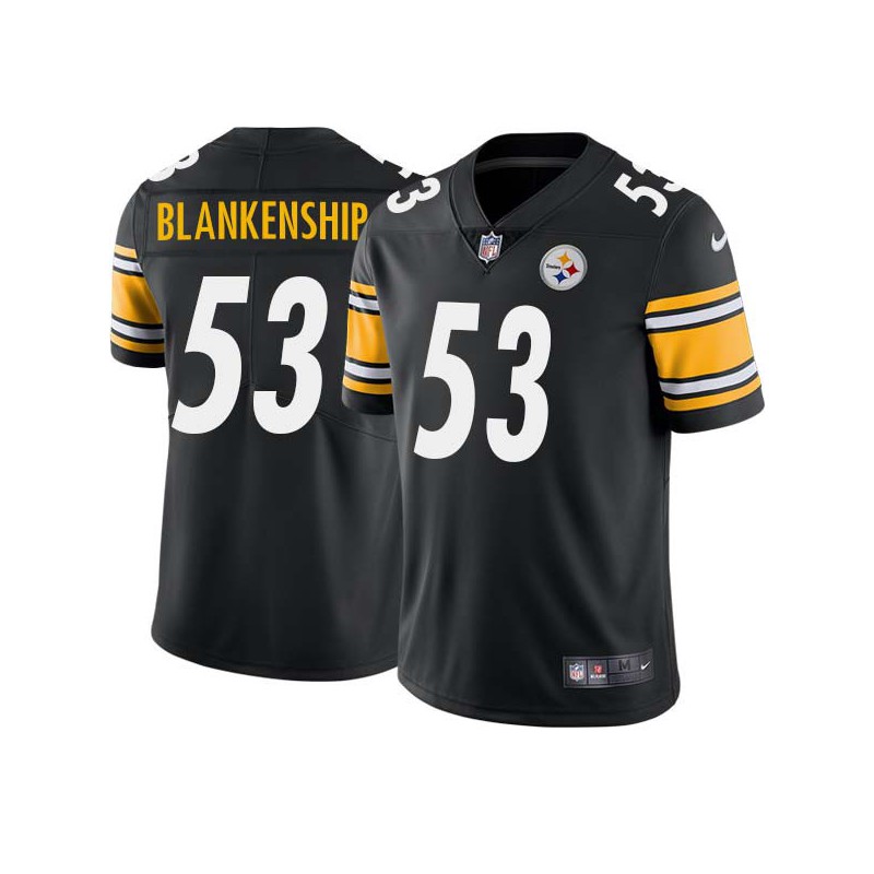 Greg Blankenship #53 Steelers Tackle Twill Black Jersey