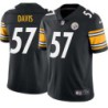 Sam Davis #57 Steelers Tackle Twill Black Jersey