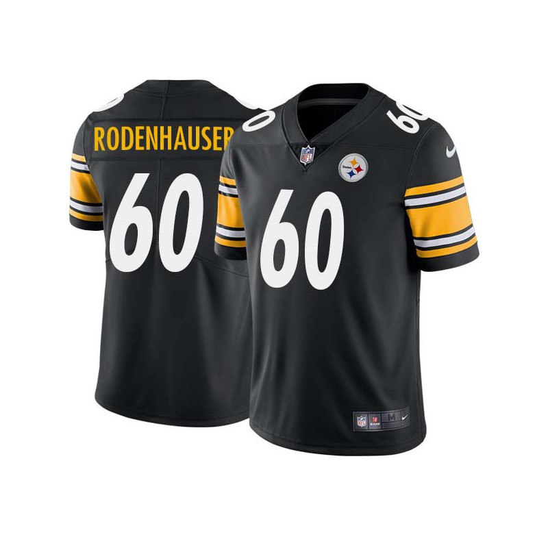 Mark Rodenhauser #60 Steelers Tackle Twill Black Jersey