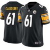 Dean Caliguire #61 Steelers Tackle Twill Black Jersey