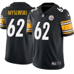 Tom Myslinski #62 Steelers Tackle Twill Black Jersey