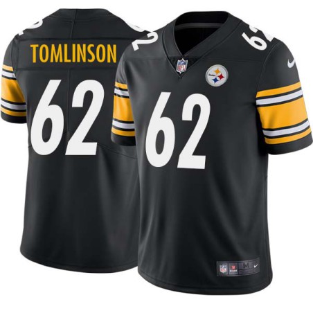 Dick Tomlinson #62 Steelers Tackle Twill Black Jersey