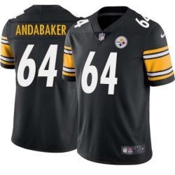 Rudy Andabaker #64 Steelers Tackle Twill Black Jersey