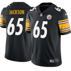 John Jackson #65 Steelers Tackle Twill Black Jersey