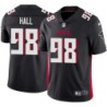 Falcons #98 Travis Hall Football Jersey -Black