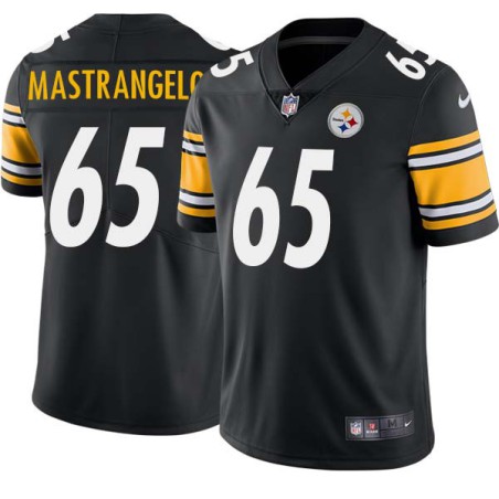 John Mastrangelo #65 Steelers Tackle Twill Black Jersey