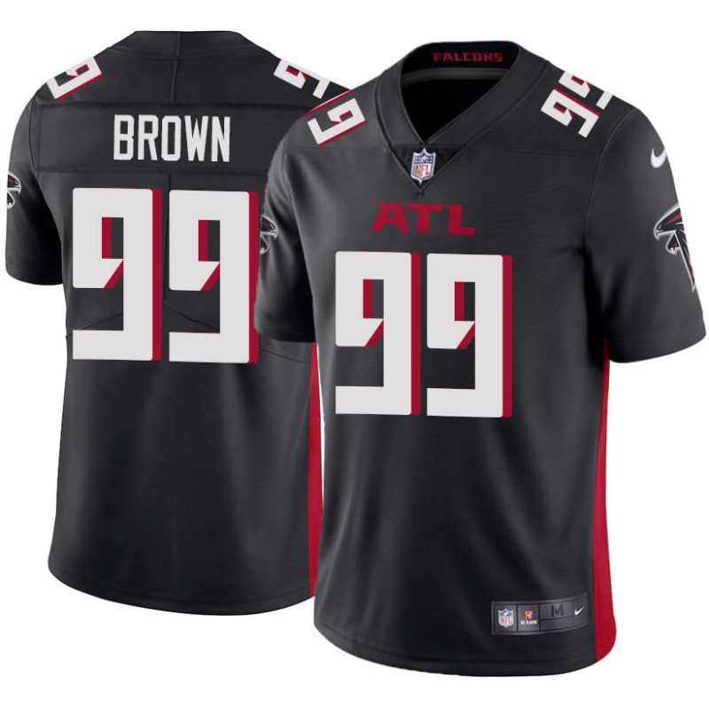 Falcons #99 Clay Brown Football Jersey -Black