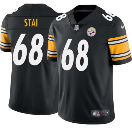 Brendan Stai #68 Steelers Tackle Twill Black Jersey