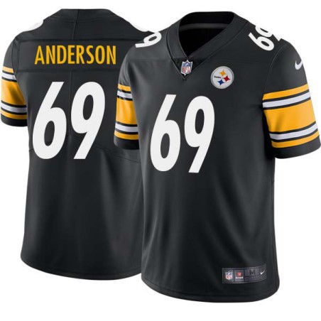 Fred Anderson #69 Steelers Tackle Twill Black Jersey