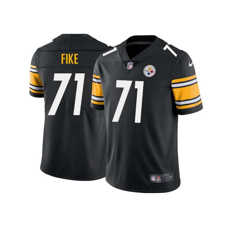 Dan Fike #71 Steelers Tackle Twill Black Jersey