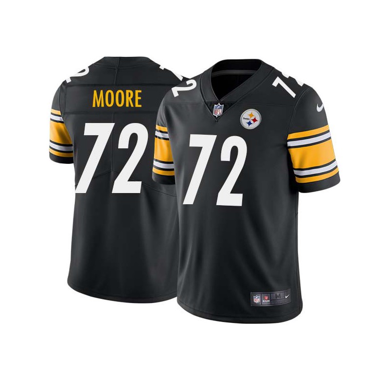 Red Moore #72 Steelers Tackle Twill Black Jersey