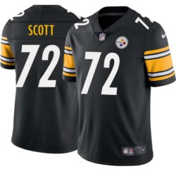 Trenton Scott #72 Steelers Tackle Twill Black Jersey