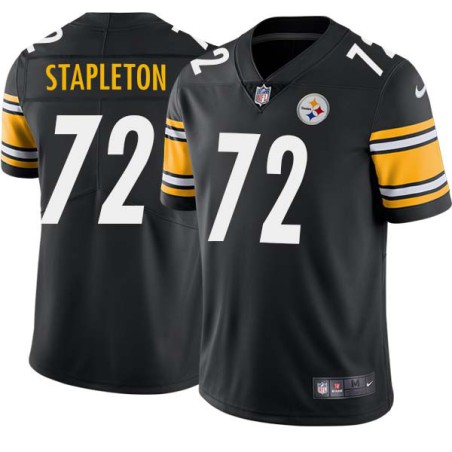 Darnell Stapleton #72 Steelers Tackle Twill Black Jersey