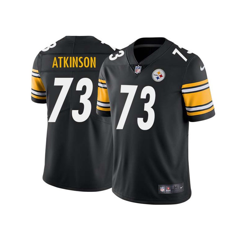 Frank Atkinson #73 Steelers Tackle Twill Black Jersey