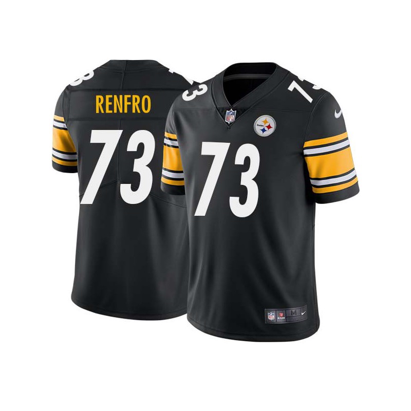 Will Renfro #73 Steelers Tackle Twill Black Jersey