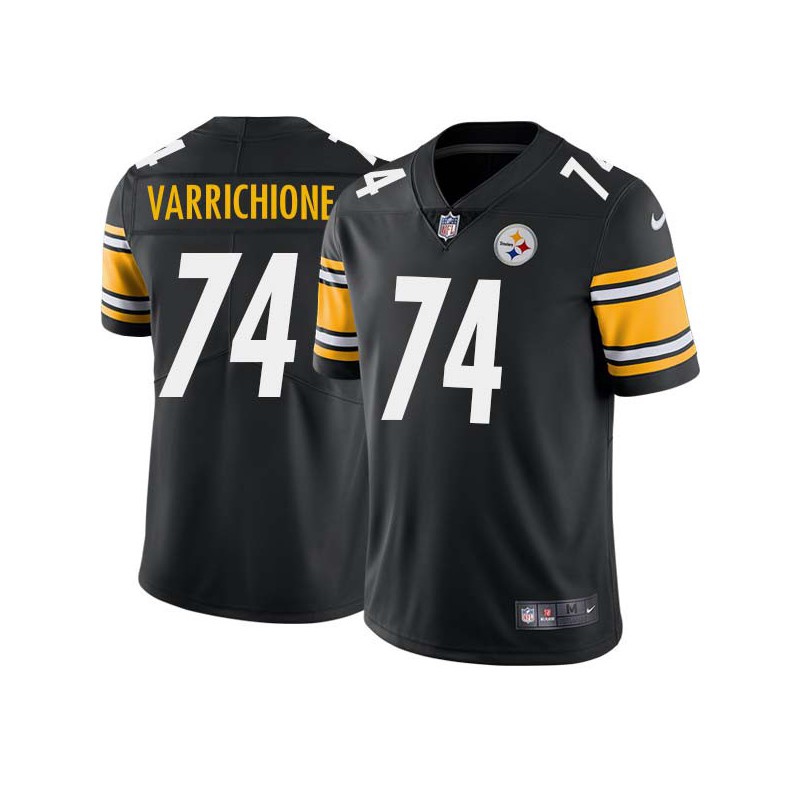 Frank Varrichione #74 Steelers Tackle Twill Black Jersey