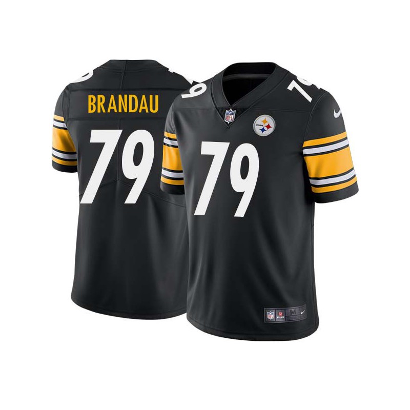 Art Brandau #79 Steelers Tackle Twill Black Jersey